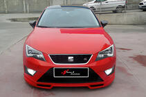 Seat Leon 2013–2020 Front lipspoiler DPT V-4 (2013-2016, sort højglans) foto 1