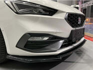 Seat Leon 2020– Front læbesplitter DPT V-2 (blank sort) foto 1