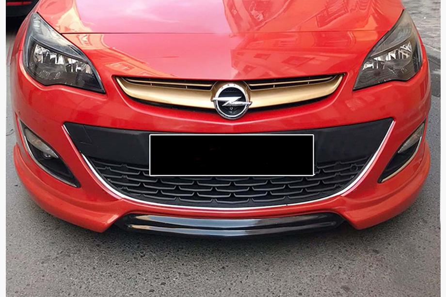 Opel Astra J 2009–2015 Front lip spoiler DPT V-1 (sort højglans) Foto 1