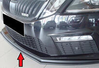 Skoda Octavia III A7 2013–2019 Front læbespoiler DPT V-2 (2017-2019 RS, sort højglans) foto 1