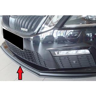 Front læbespoiler DPT V-2 (2017-2019 RS, sort højglans) Skoda Octavia III A7 2013–2019 foto 1