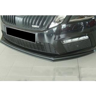 Front læbespoiler DPT V-2 (2017-2019 RS, sort højglans) Skoda Octavia III A7 2013–2019 foto 3