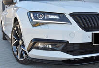 Skoda Superb 2015–2024 Front læbespoiler til kofanger DPT V-4 (2015-2020, sort højglans) foto 2