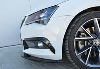 Skoda Superb 2015–2024 Front læbespoiler til kofanger DPT V-4 (2015-2020, sort højglans) foto 3