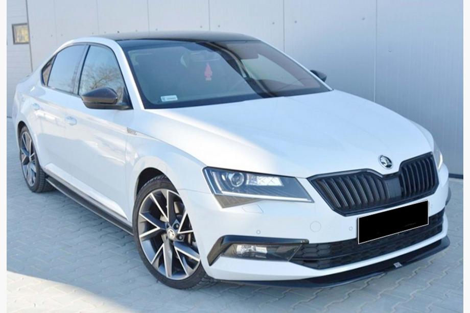 Skoda Superb 2015–2024 Front læbespoiler til kofanger DPT V-4 (2015-2020, sort højglans) Image