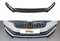 Skoda Superb 2015–2024 Front læbe spoiler DPT V-4 (2021-, blank sort) foto 1