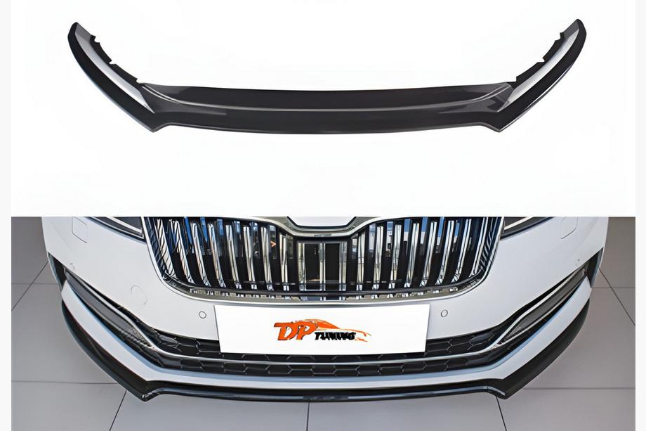 Skoda Superb 2015–2024 Front læbe spoiler DPT V-4 (2021-, blank sort) Image