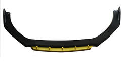 Universal front lipspoiler DPT Yellow V-2 (ABS, sort højglans) foto 1