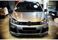 Volkswagen Golf 6 2008–2014 Front lip spoiler DPT V-1 (sort højglans) foto 1
