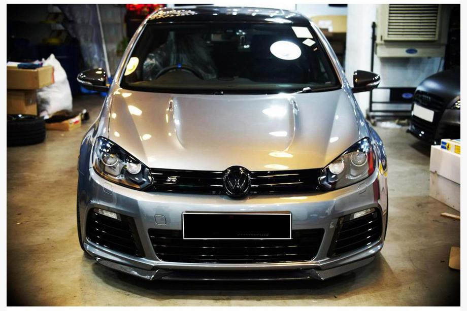 Volkswagen Golf 6 2008–2014 Front lip spoiler DPT V-1 (sort højglans) Image