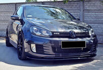 Volkswagen Golf 6 2008–2014 DPT V-2 frontlip (til GTI, sort højglans) foto 2