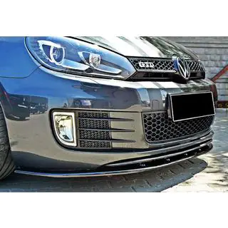 DPT V-2 frontlip (til GTI, sort højglans) Volkswagen Golf 6 2008–2014 foto 4
