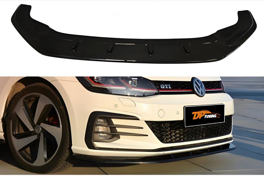 Volkswagen Golf 7/E-Golf 2012–2020 Front lipspoiler DPT V-1 (til GTI, 2017-2019, blank sort) Foto 1