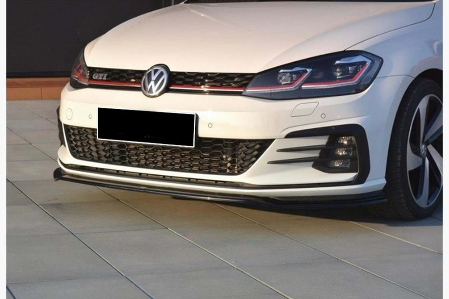 Volkswagen Golf 7/E-Golf 2012–2020 Front læbespoiler DPT V-2 (til GTI, 2017-2019, blank sort) Foto 1