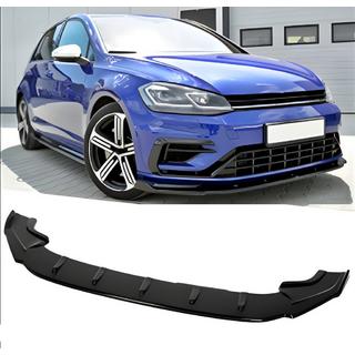 DPT V-4 frontlip (til R / R-Line HB, 2017-2019, blank sort) Volkswagen Golf 7/E-Golf 2012–2020 foto 1