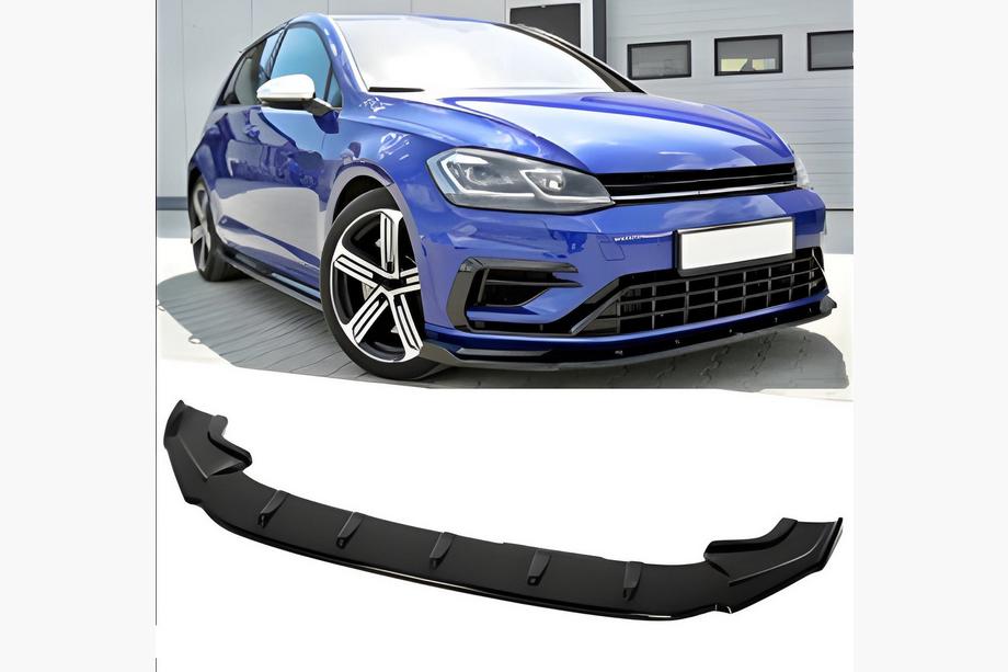 Volkswagen Golf 7/E-Golf 2012–2020 DPT V-4 frontlip (til R / R-Line HB, 2017-2019, blank sort) Image