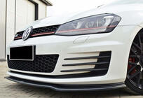 Volkswagen Golf 7/E-Golf 2012–2020 Front læbespoiler DPT V-2 (til GTI, 2012-2017, blank sort) foto 1