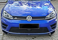Volkswagen Golf 7/E-Golf 2012–2020 DPT V-2 front læbespoiler (til R / R-Line HB, 2012-2017, blank sort) foto 3