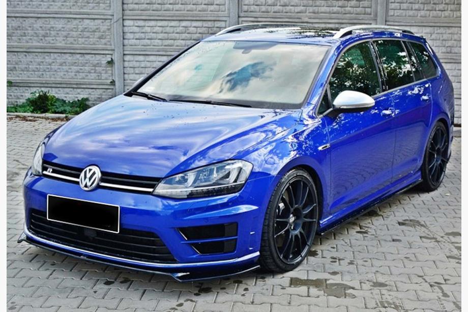 Volkswagen Golf 7/E-Golf 2012–2020 DPT V-2 front læbespoiler (til R / R-Line HB, 2012-2017, blank sort) Image