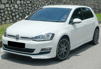 Volkswagen Golf 7/E-Golf 2012–2020 Front lipspoiler DPT V-5 (til original kofanger, 2012-2017, blank sort) foto 3