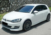 Volkswagen Golf 7/E-Golf 2012–2020 Front lipspoiler DPT V-5 (til original kofanger, 2012-2017, blank sort) foto 2