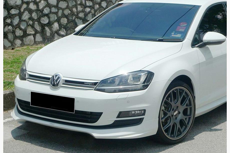 Volkswagen Golf 7/E-Golf 2012–2020 Front lipspoiler DPT V-5 (til original kofanger, 2012-2017, blank sort) Image