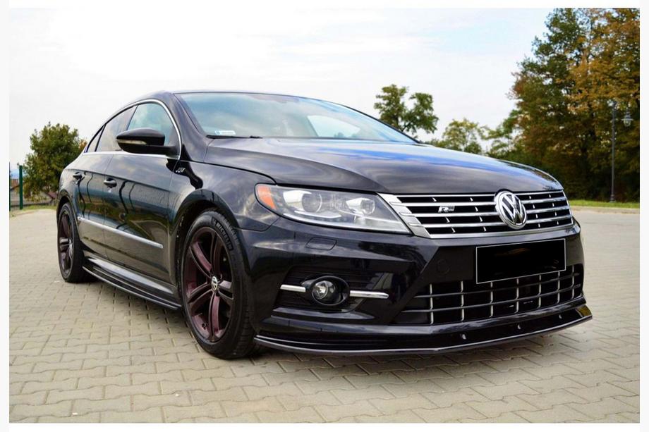 Volkswagen Passat CC 2008–2017 Forreste lipspoiler DPT (til R-Line, 2008-2011, blank sort) Foto 2