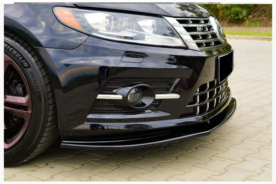 Volkswagen Passat CC 2008–2017 Forreste lipspoiler DPT (til R-Line, 2008-2011, blank sort) Foto 1