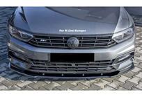 Volkswagen Passat B8 2015–2023 Forreste frontlæbe DPT V-1 (til R-Line, 2015-2019 EU, blank sort) foto 1