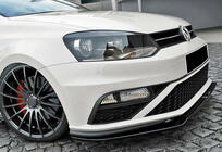 Volkswagen Polo 2010–2017 DPT front lip spoiler (til GTI, 2014-2017, blank sort) foto 3