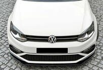Volkswagen Polo 2010–2017 DPT front lip spoiler (til GTI, 2014-2017, blank sort) foto 4