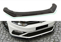 Volkswagen Polo 2010–2017 DPT front lip spoiler (til GTI, 2014-2017, blank sort) foto 1