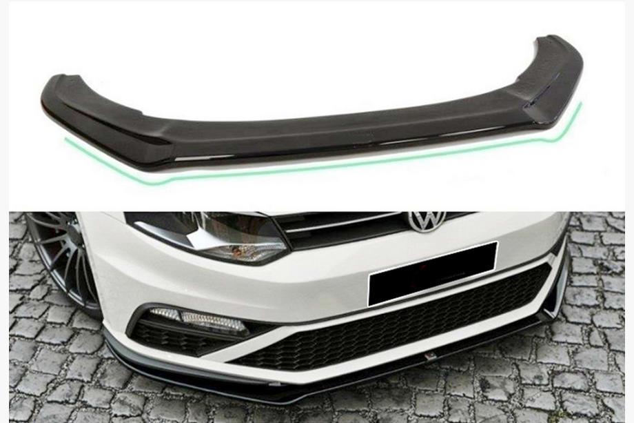 Volkswagen Polo 2010–2017 DPT front lip spoiler (til GTI, 2014-2017, blank sort) Image