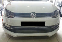 Volkswagen Polo 2010–2017 Front læbespoiler DPT (2014-2017, blank sort) foto 1
