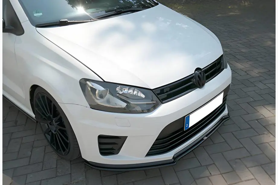 Volkswagen Polo 2010–2017 Front lip spoiler DPT V-1 (sort højglans) Image