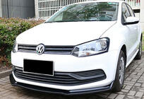 Volkswagen Polo 2010–2017 Front læbesplitter DPT V-2 (blank sort) foto 2