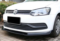 Volkswagen Polo 2010–2017 Front læbesplitter DPT V-2 (blank sort) foto 4