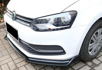 Volkswagen Polo 2010–2017 Front læbesplitter DPT V-2 (blank sort) foto 1