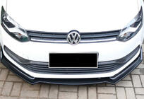 Volkswagen Polo 2010–2017 Front læbesplitter DPT V-2 (blank sort) foto 5