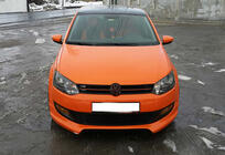 Volkswagen Polo 2010–2017 Front læbespoiler DPT (2009-2013, sort højglans) foto 1