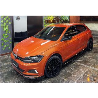 Front lip spoiler DPT V-1 (sort højglans) Volkswagen Polo 2017–