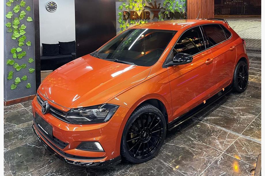Volkswagen Polo 2017– Front lip spoiler DPT V-1 (sort højglans) Foto 1