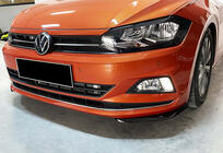 Volkswagen Polo 2017– Front læbesplitter DPT V-2 (blank sort) foto 1
