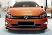 Volkswagen Polo 2017– Front læbesplitter DPT V-2 (blank sort) foto 2