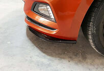 Volkswagen Polo 2017– Front læbesplitter DPT V-2 (blank sort) foto 3