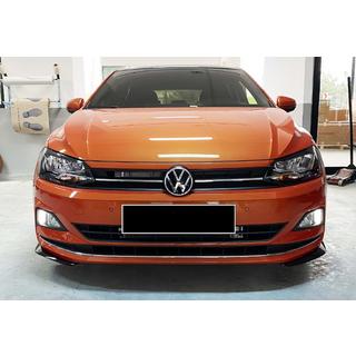 Front læbesplitter DPT V-2 (blank sort) Volkswagen Polo 2017– foto 2