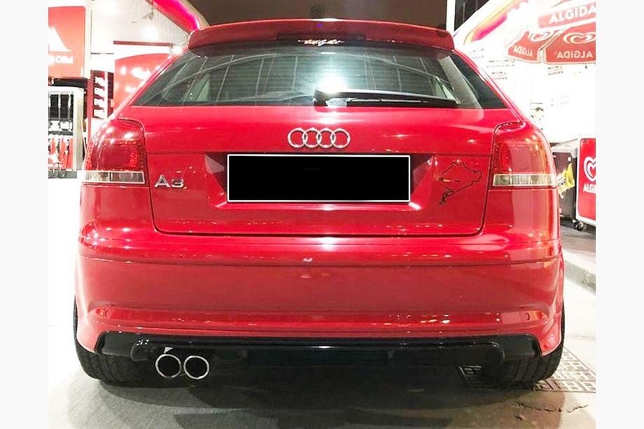 Audi A3 2003–2012 Bageste diffuser DPT (2005-2008, Coupe, blank sort) Image