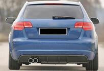 Audi A3 2003–2012 Bageste diffuser DPT (2008-2010, blank sort) foto 3