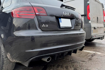 Audi A3 2003–2012 Bageste diffuser DPT (2008-2010, blank sort) foto 2