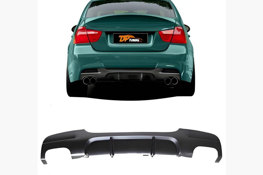 BMW 3-serie E90/E91 2005–2011 Bagdiffuser DPT V-3 (til E90 M-Sport, sort højglans) Image